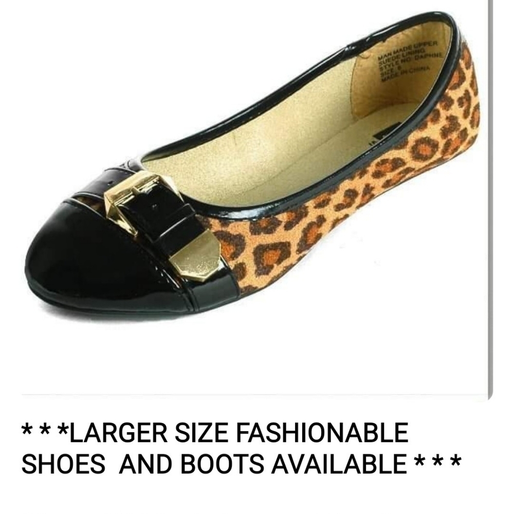 NEW ALPINE SWISS LEOPARD FLAT SHOES SIZE 11